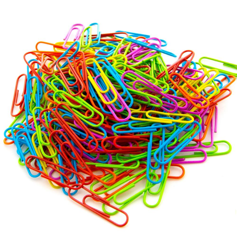 BAZIC No.1 Regular (33mm) Color Paper Clips (200/Pack)