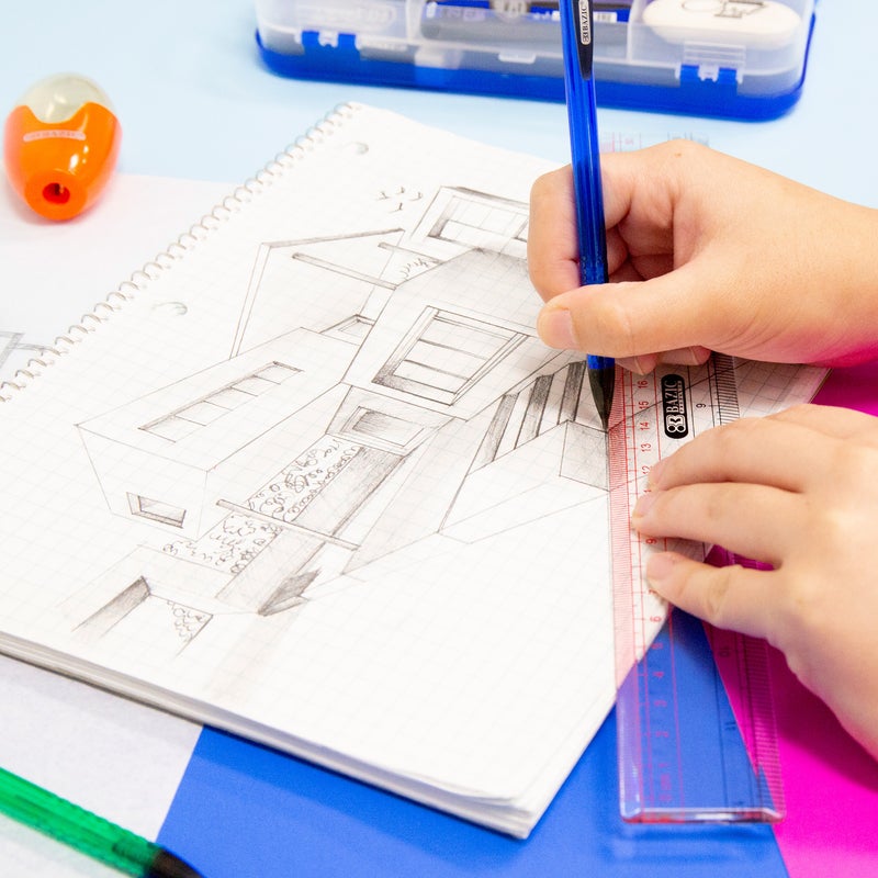 BAZIC 12" / 30cm Claro Transparent Plastic Ruler
