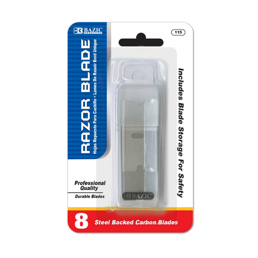 BAZIC Razor Replacement Blade with Tube (8/Tube)