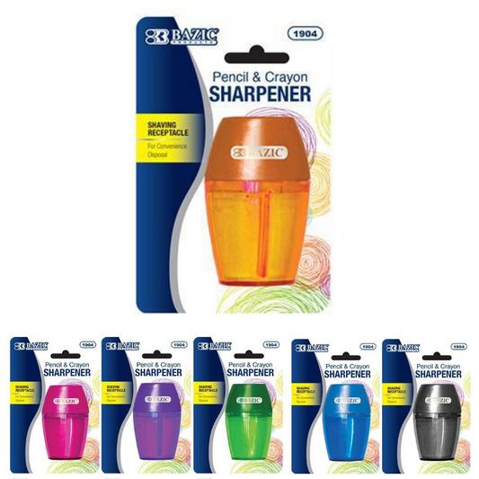 BAZIC Single Hole Sharpener w/ Receptacle