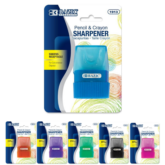 BAZIC Single Side Hole Sharpener w/ Receptacle