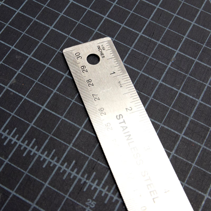 BAZIC 12" / 30cm Non Skid Back Stainless Steel Ruler