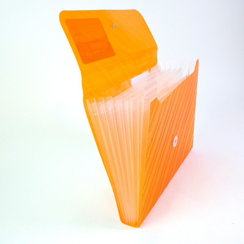 BAZIC Translucent 7-Pocket Letter Size Poly Expanding File