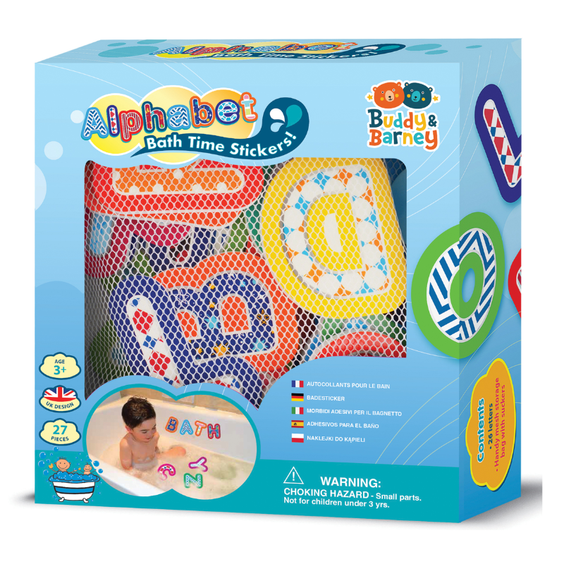 Buddy & Barney Bath Stickers ƒ?? Alphabet