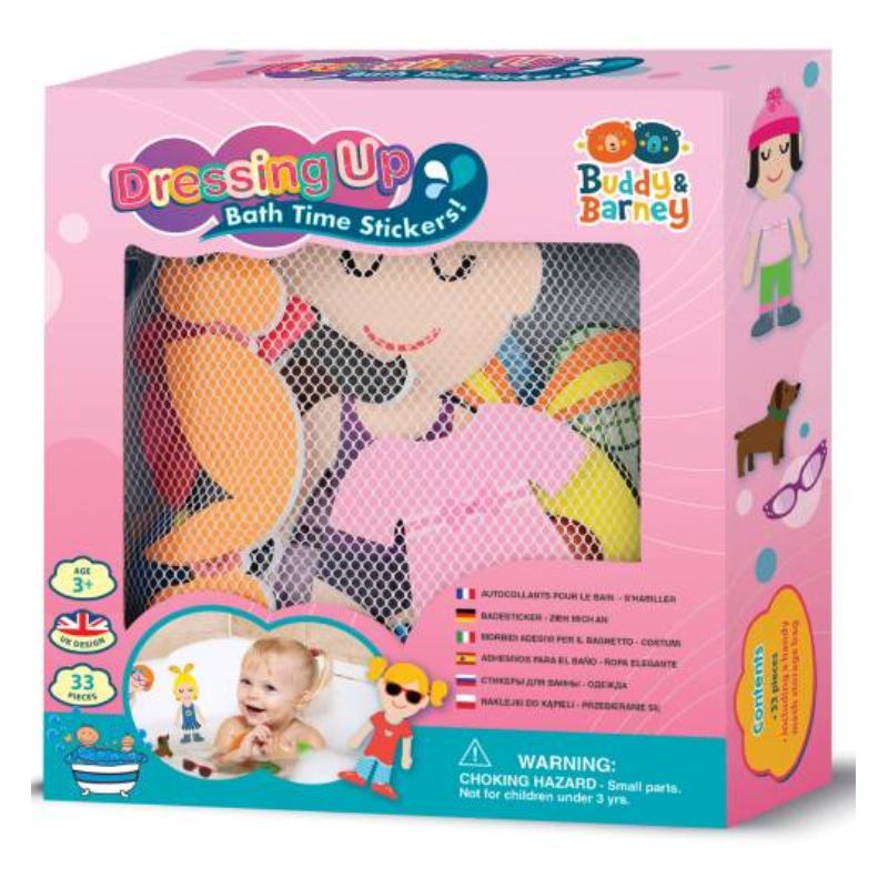 Buddy & Barney Bath Stickers ƒ?? Dressing Up