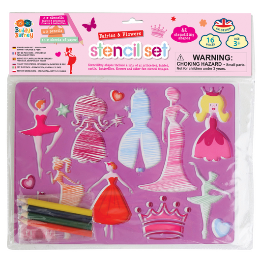 Buddy & Barney Stencil Set - Princess, Butterflies and Fairies