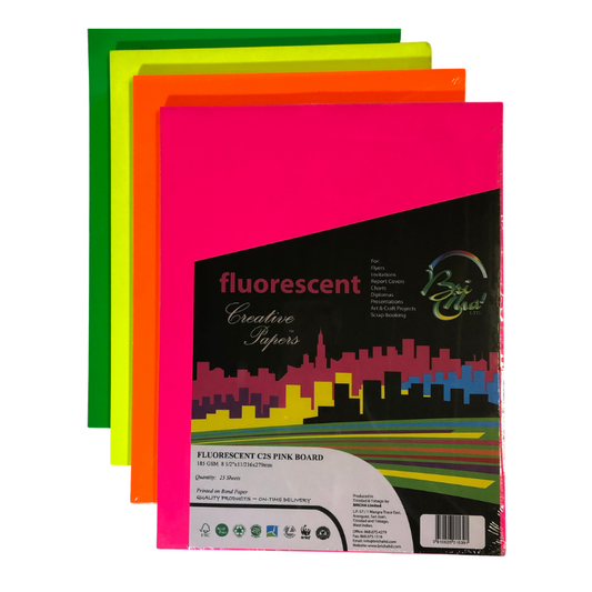 BriCha 185gsm Coloured Board (25 Sheets) - 8.5" x 11"