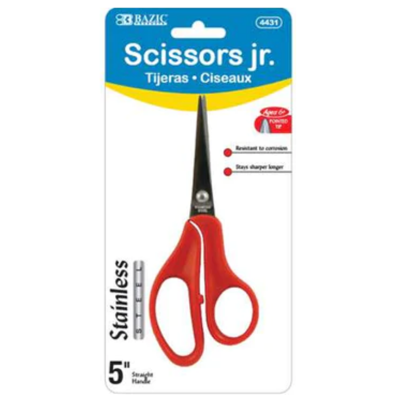 BAZIC 5" Pointed Tip School Scissors