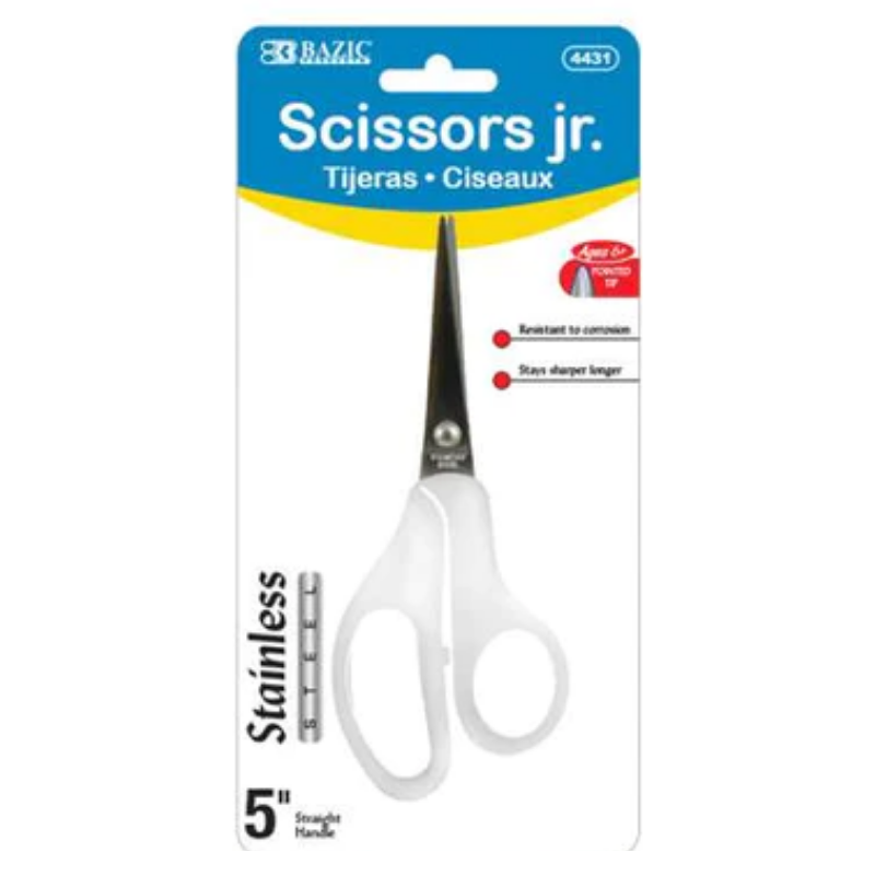 BAZIC 5" Pointed Tip School Scissors