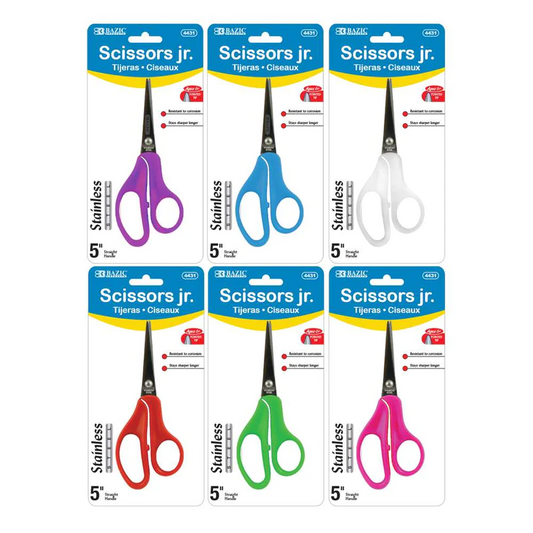 BAZIC 5" Pointed Tip School Scissors