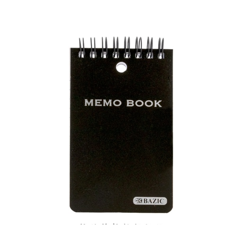 BAZIC 3" x 5" Poly Cover Top Bound Spiral Memo Book (100 Sheets)