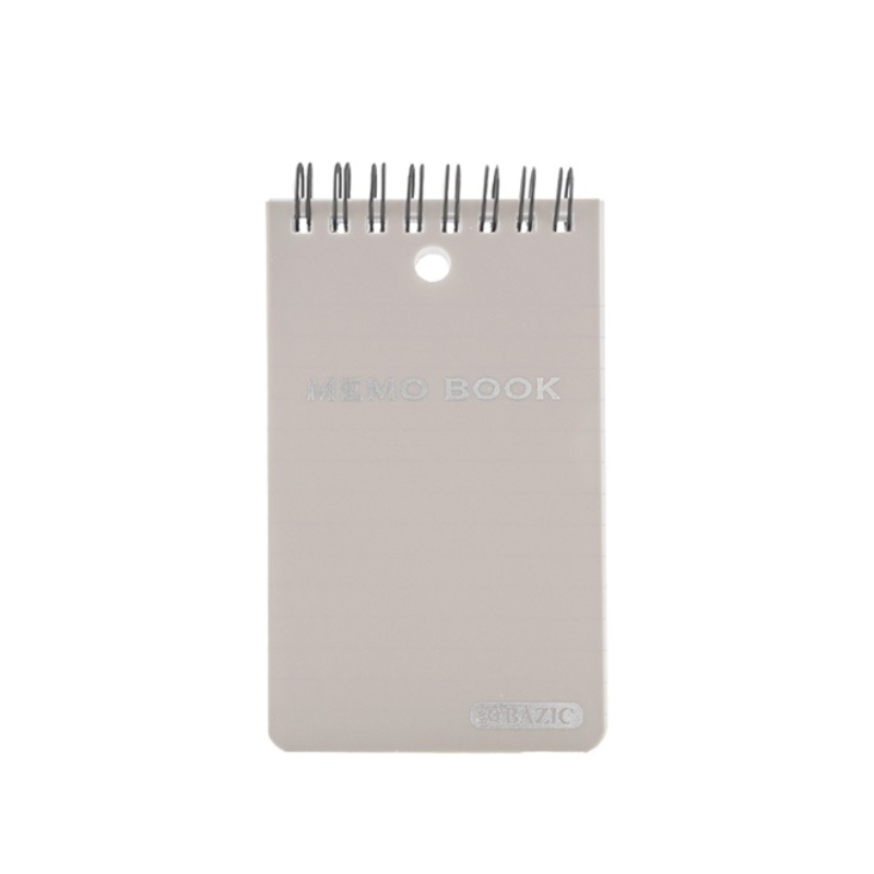 BAZIC 3" x 5" Poly Cover Top Bound Spiral Memo Book (100 Sheets)