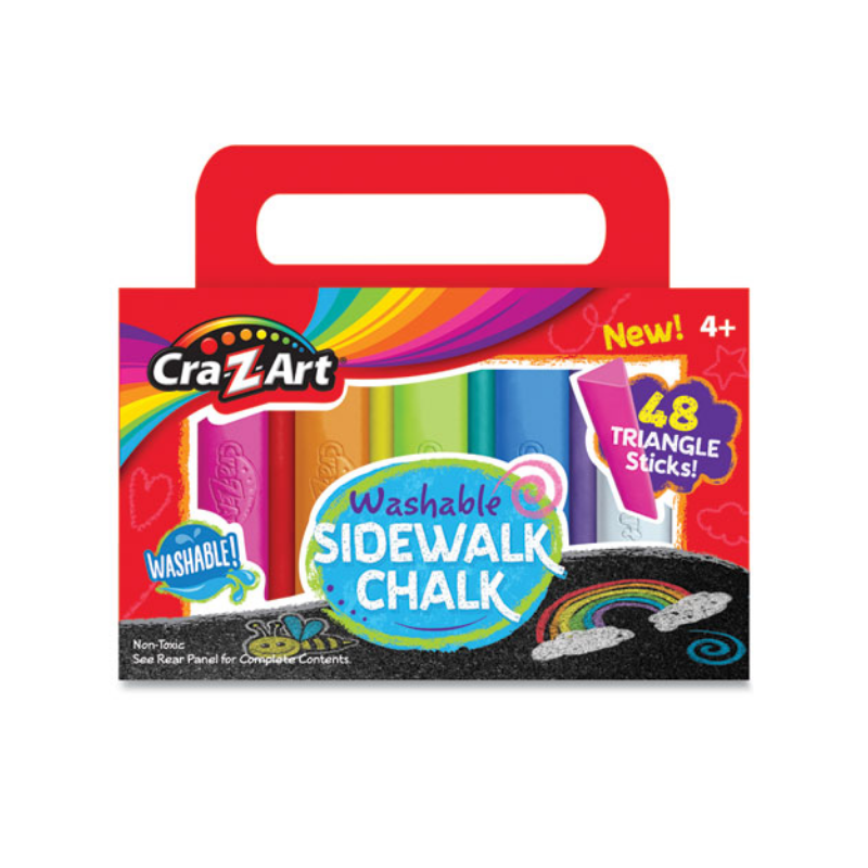 Cra-Z-Art 48pc Washable Triangle Sidewalk Chalk