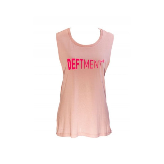 Deftment - Flowy Scoop Muscle Tank (M) - Peach