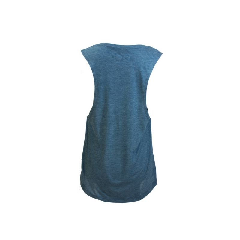 Deftment - Flowy Scoop Muscle Tank (S) - Heather Deep Teal