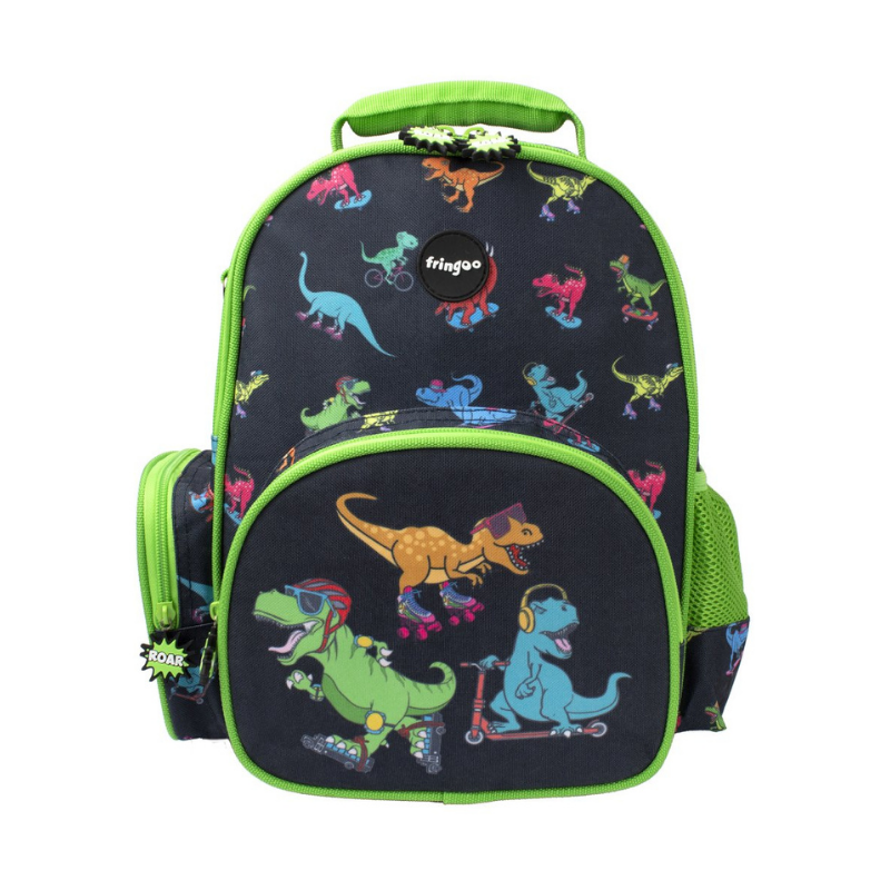 Fringoo Toddler Backpack - Dinosaur Skaters