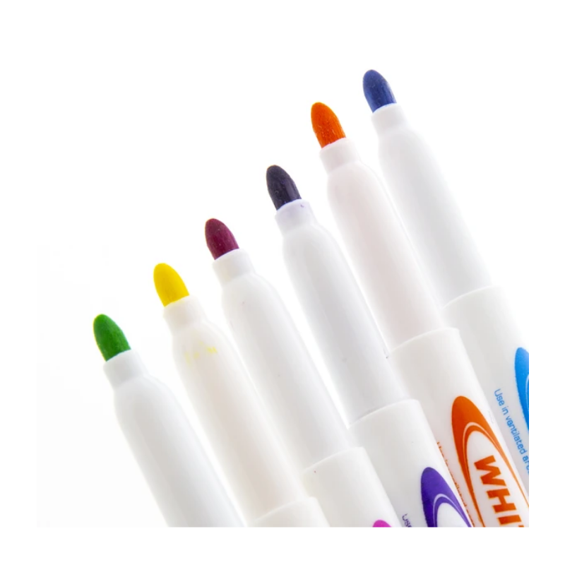 BAZIC Fine Tip Bright Color Dry-Erase Markers (4/Pack)