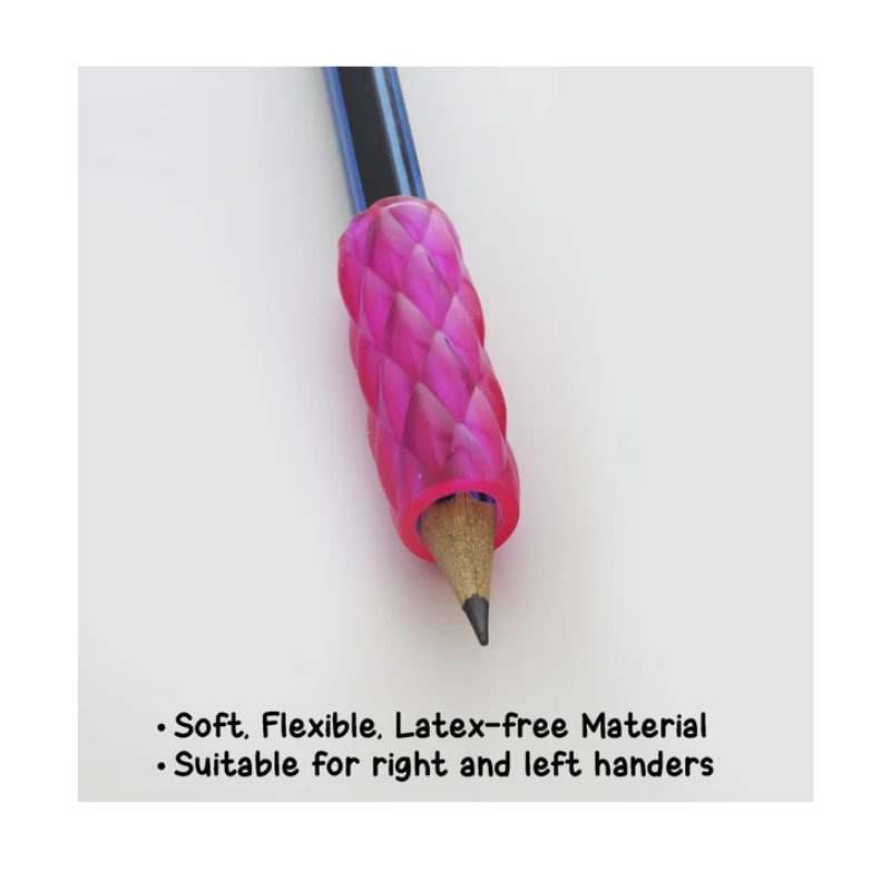 BAZIC Assorted Colour & Shape Gel Pencil / Pen Grip (8/Pack)