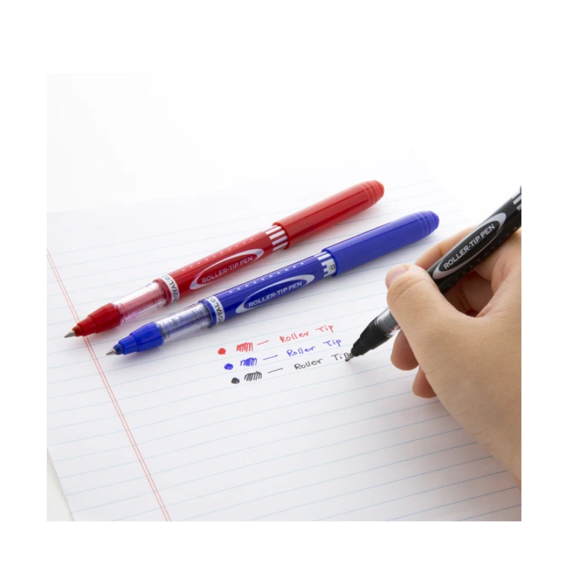 BAZIC Royal Assorted Colour Rollerball Pen (3/Pack)