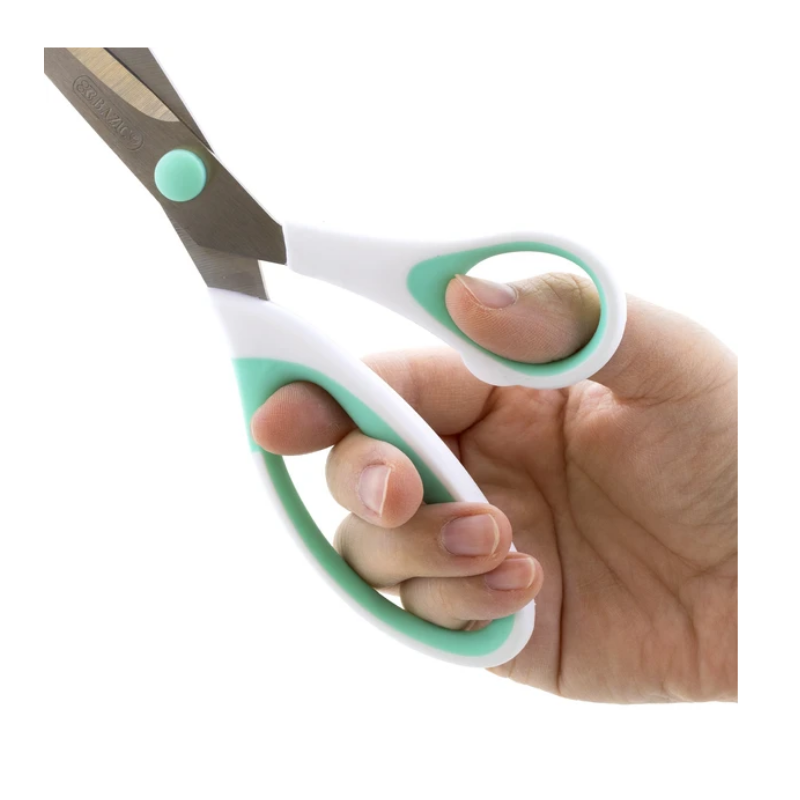 BAZIC 8" Soft Grip Pastel Office Scissors