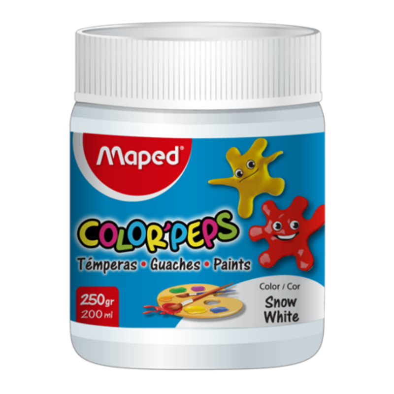 Maped Color Peps Tempera 200ml Paint Pots - Classic