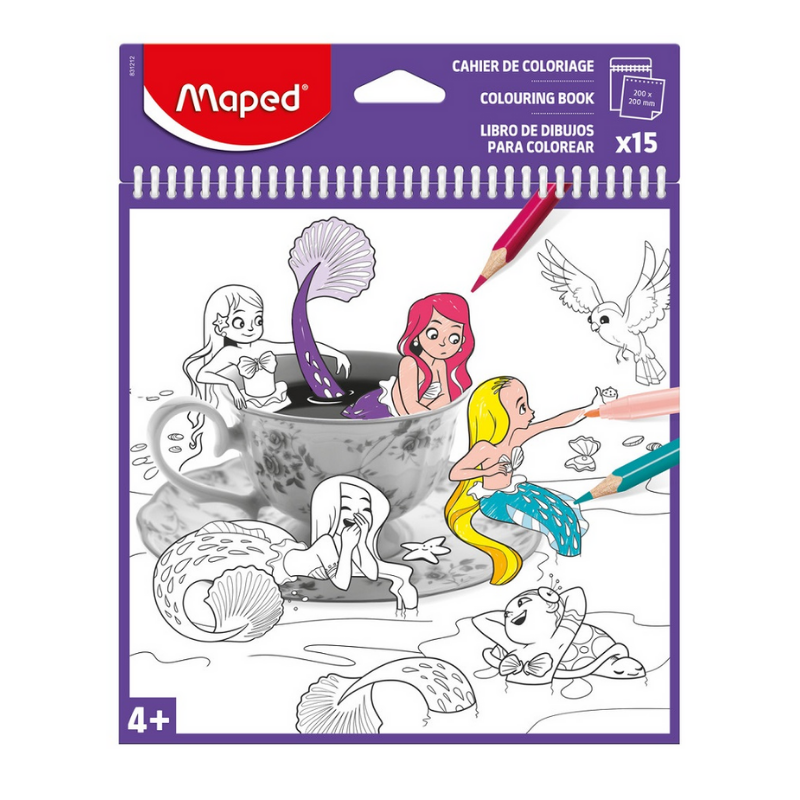 Maped Spiral Colouring Book with 15 Perforated Sheets