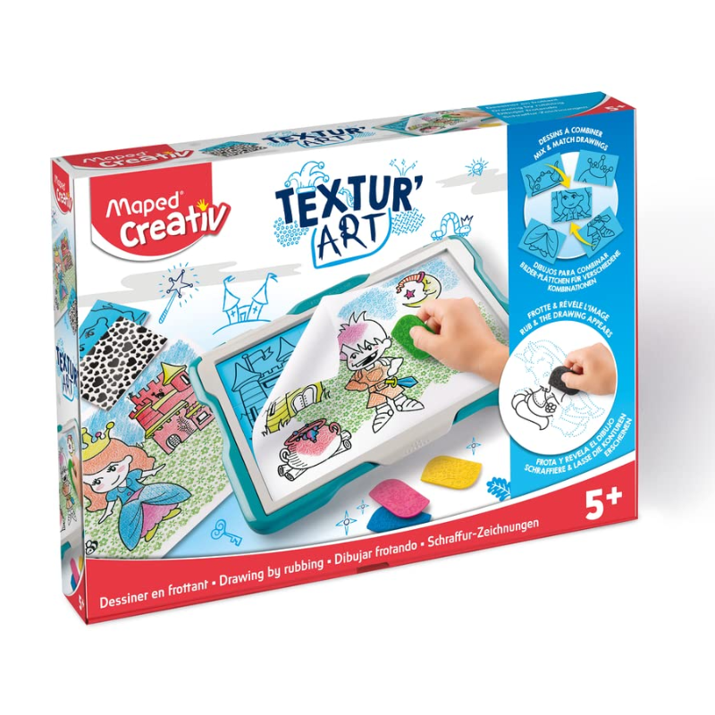 Maped Creativ Texture Art Kit with Drawing Table - Castles