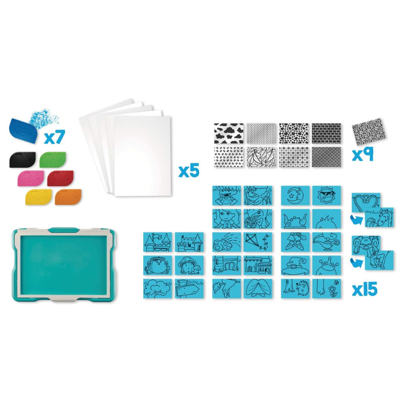 Maped Creativ Texture Art Kit with Drawing Table - Castles