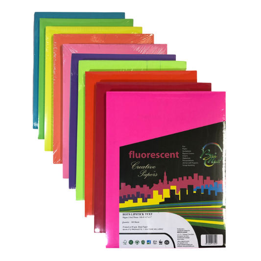 BriCha 90gsm Coloured Paper (100 Sheets) - 8.5" x 11"