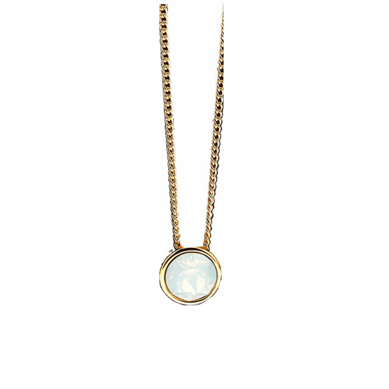 Pavilion 16"-17.5" White Opal Gold Plated Necklace - Best Teacher