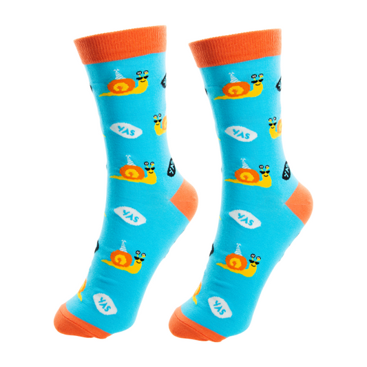 Pavilion Unisex Cotton Blend Socks - Snailed It