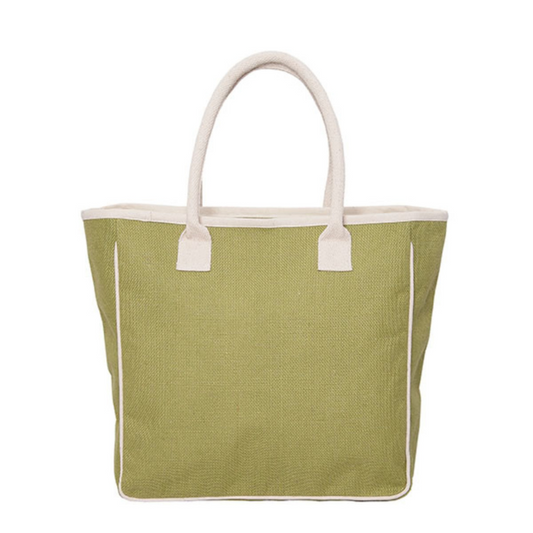 Purist Laminated Jute Tote - Green