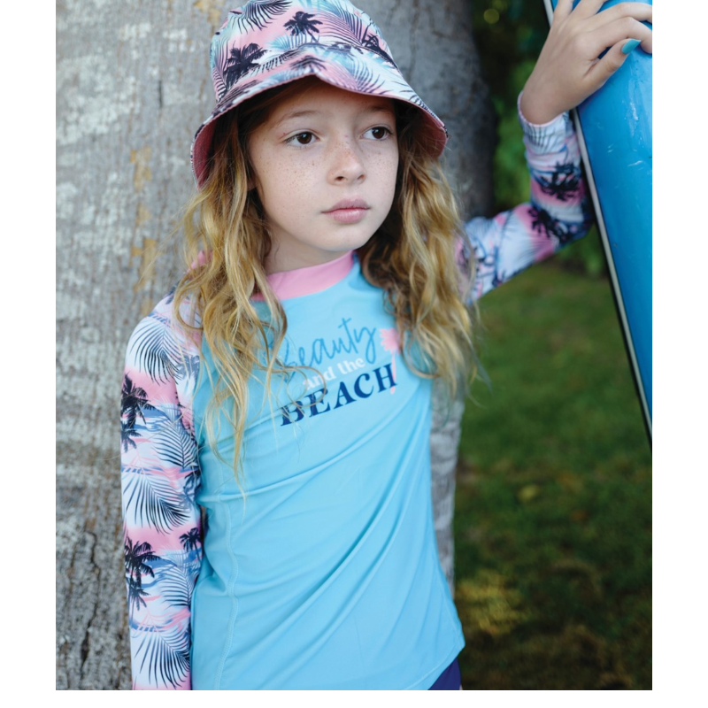 Juice Box Fun In The Sun Girls Rash Guard Swim Tee