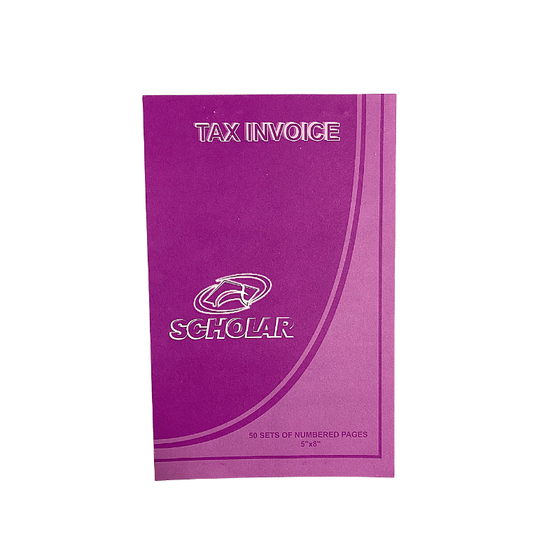 Scholar 5" x 8" Duplicate Tax Invoice Book (50 Sheets)