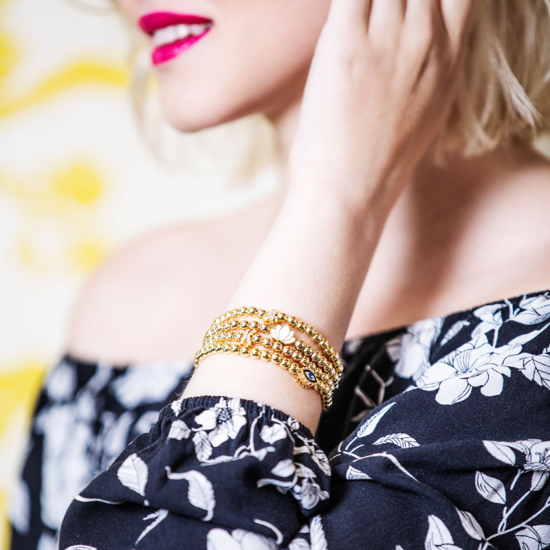 Soul Stacks Gold Beaded Bracelet