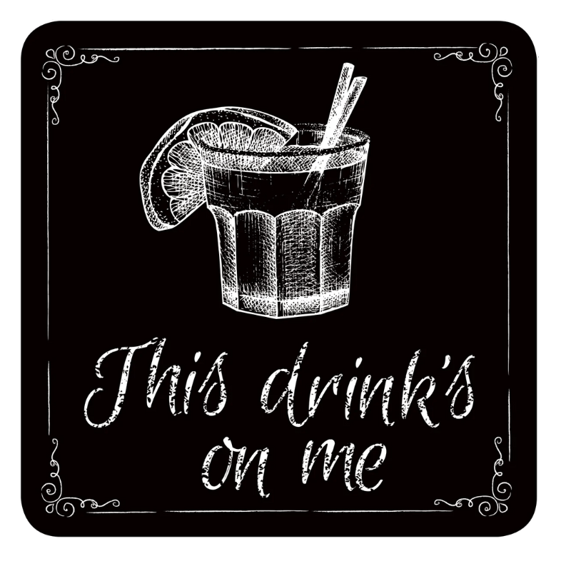 Peter Pauper This Drink's on Me Coasters (Set of 8)
