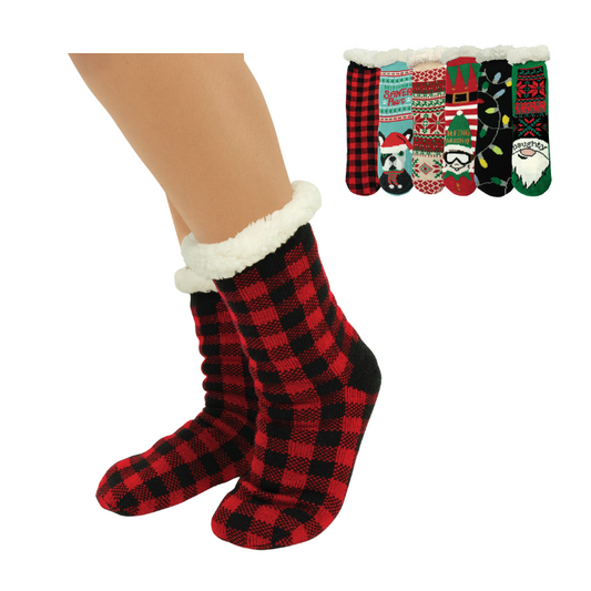 Two Left Feet Mistletoes Slipper Socks - Multiple Designs!