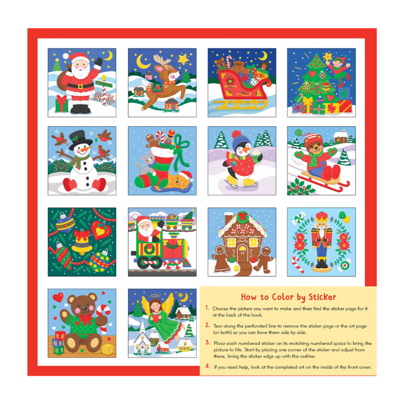 Peter Pauper My First Colour-by-Sticker Christmas Book