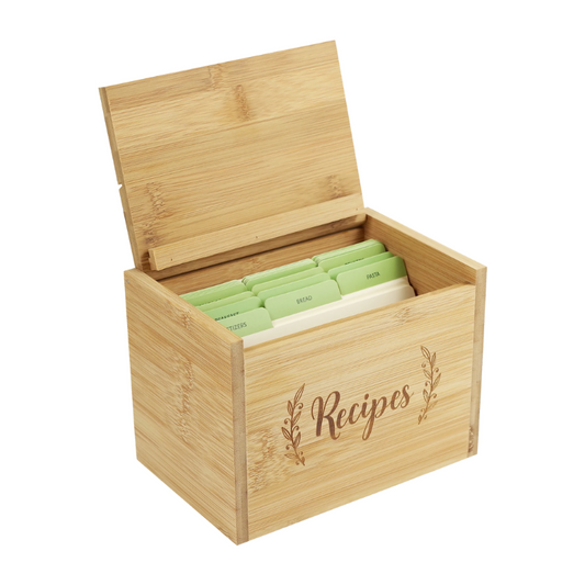 Peter Pauper Bamboo Recipe Box Set