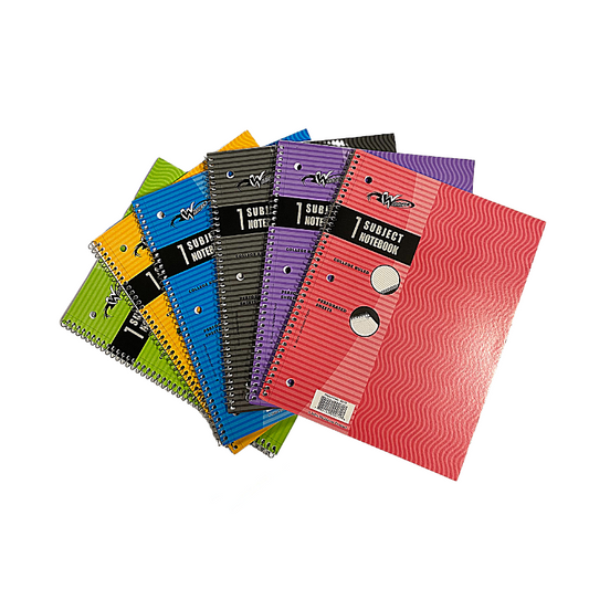Winners 1 Subject 8" x 10.5" Notebook (50 Sheets) - Waves