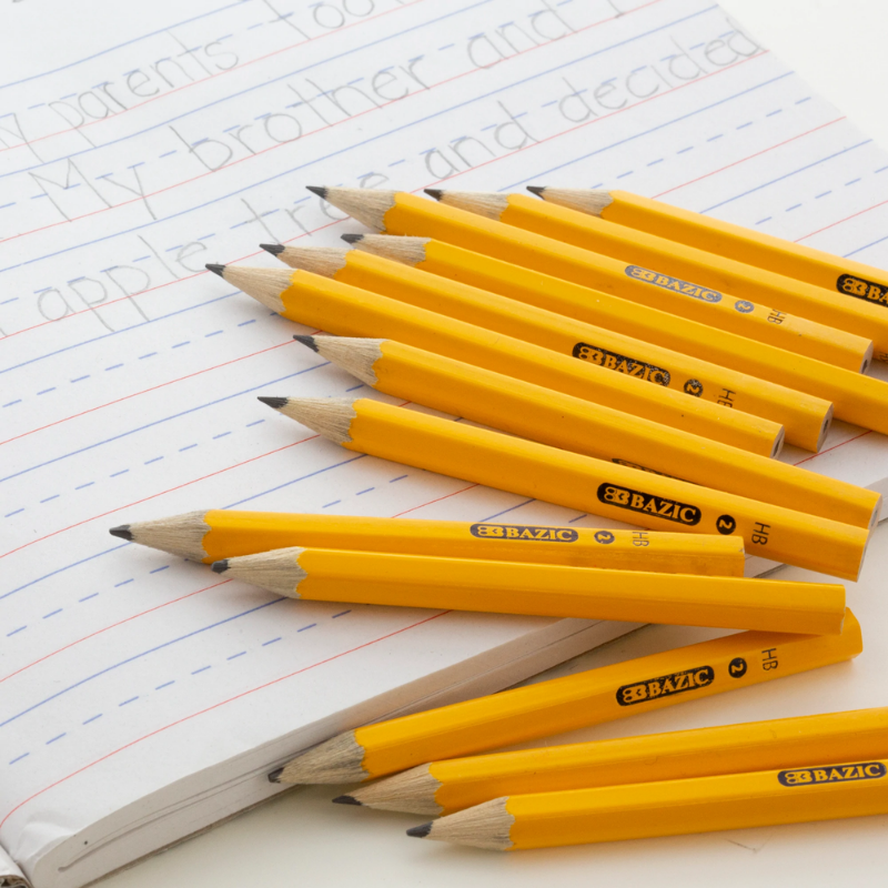 BAZIC #2 HB Pre-Sharpened Golf Pencil (12/Pack)